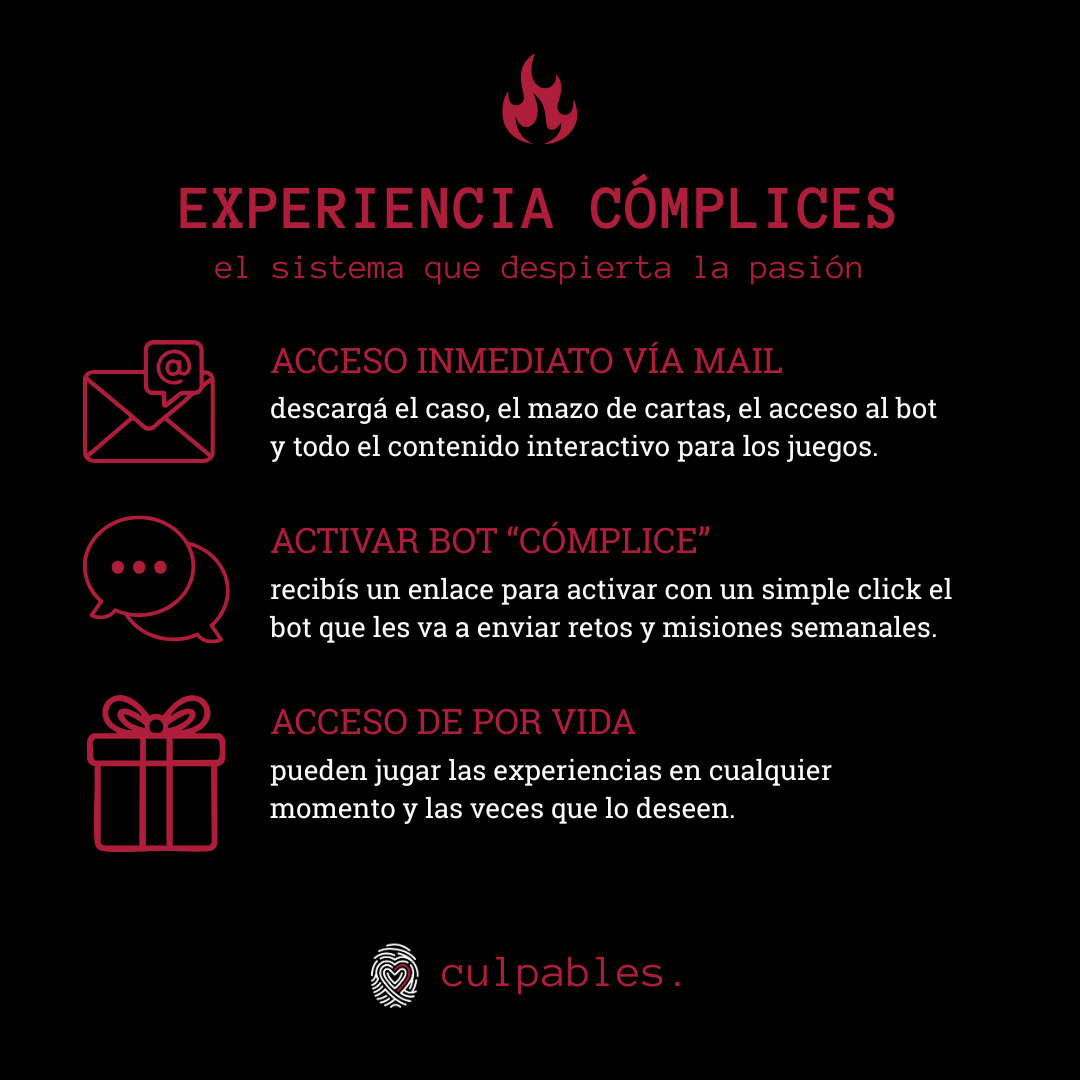 CÓMPLICES: Citas de Película para Parejas + 2 Regalos